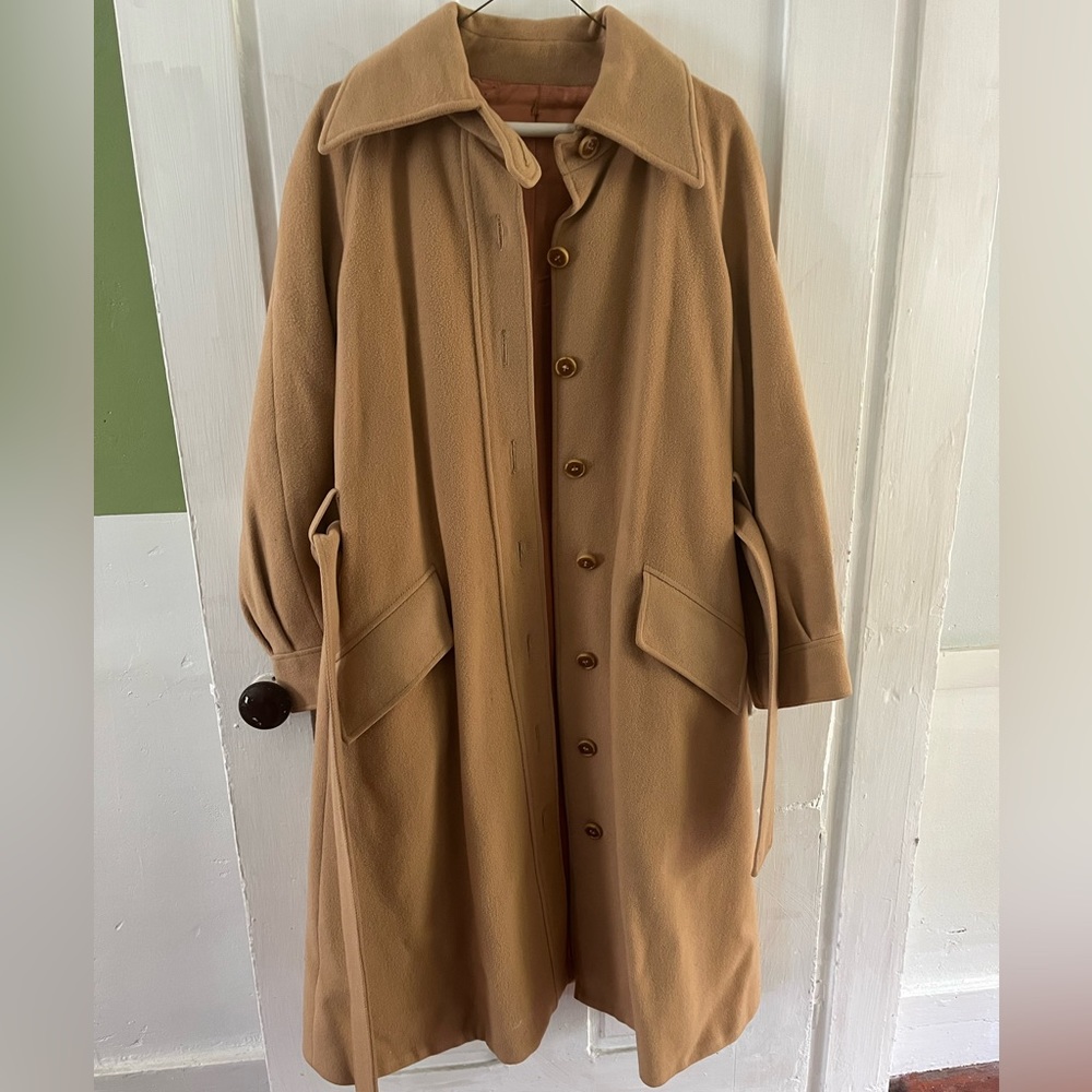 Vintage fleece trench coat